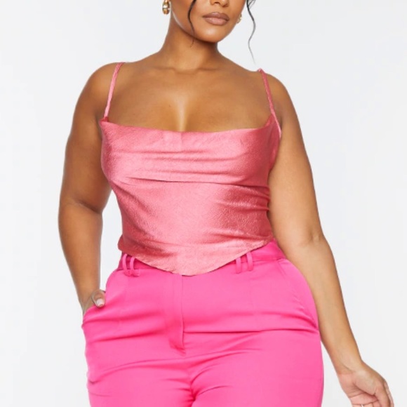 Pink Satin Top- NEW - Picture 6 of 6